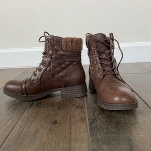Brown Women’s Combat Boot Ankle Boot